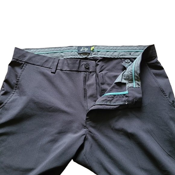 Sligo black straight leg  zip-up front mens golf sport pants - Picture 3 of 11